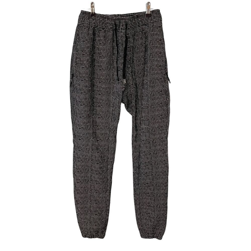 Zanerobe Mens Sureshot Honeycomb Flight Pants Black and White Joggers 34